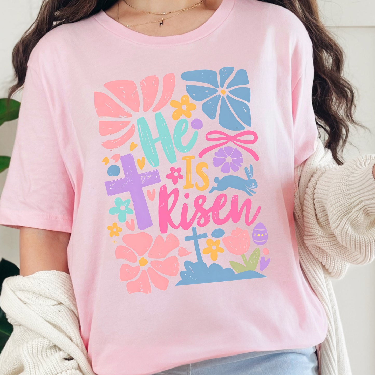 He is Risen Easter Women's Graphic Tee