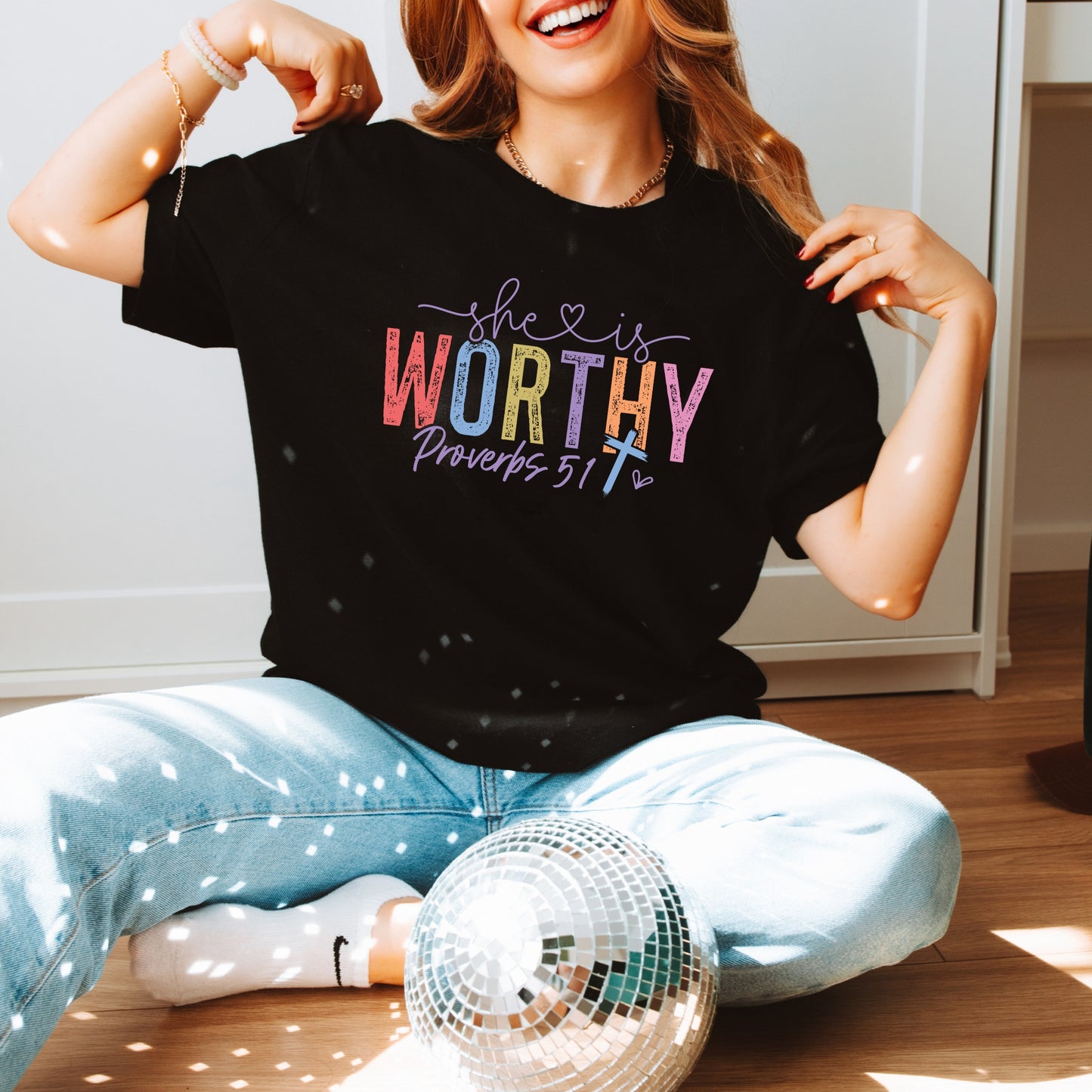 She Is Worthy Religious Tshirt