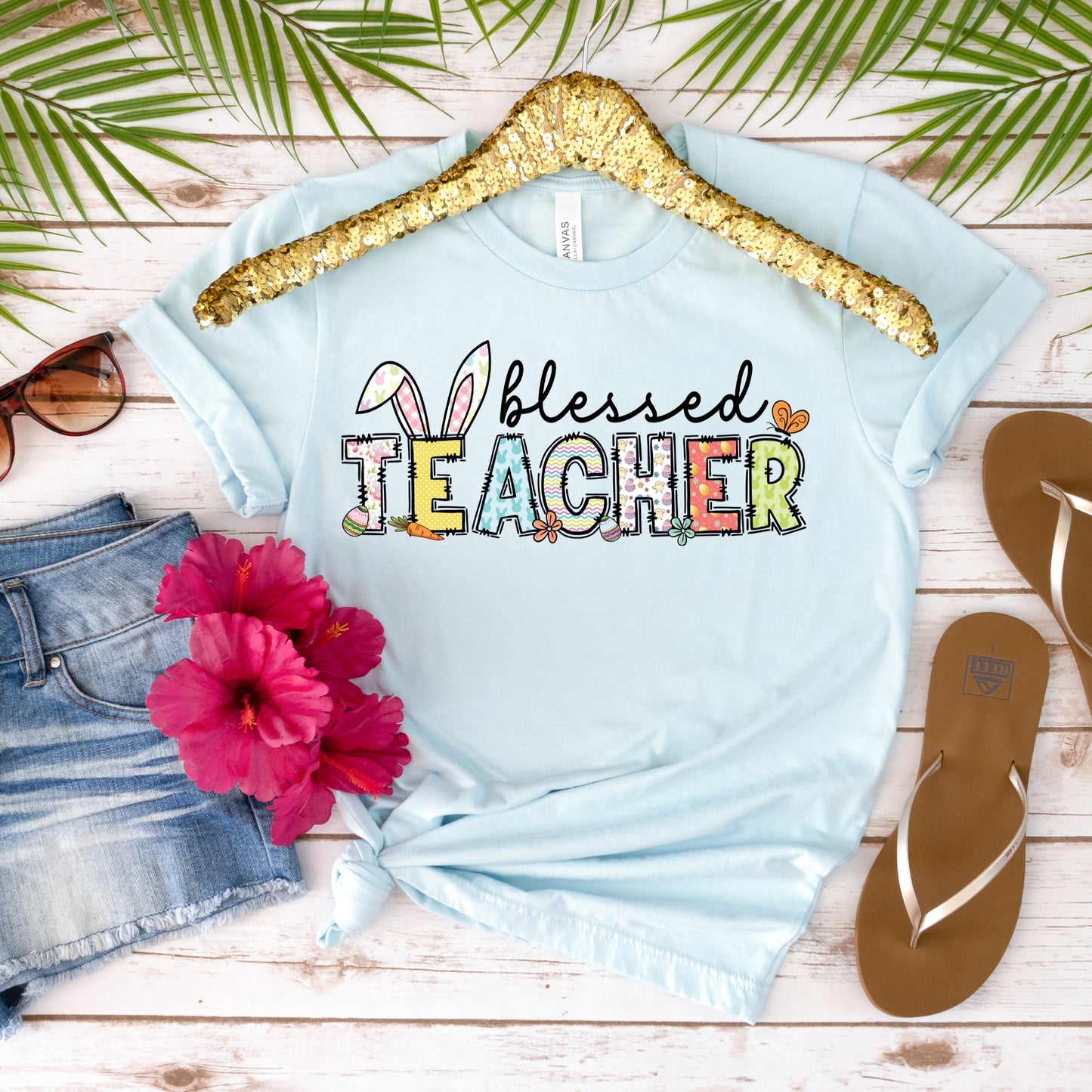 Blessed Teacher Easter Shirt