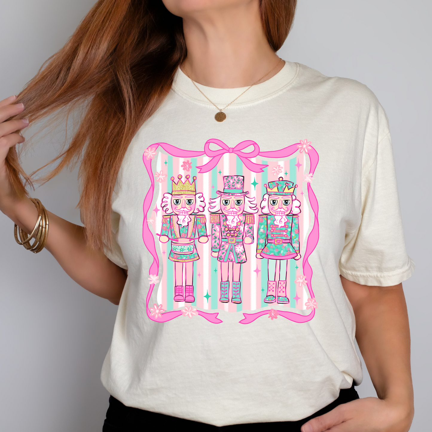 Coquette striped nutcracker trio tshirt