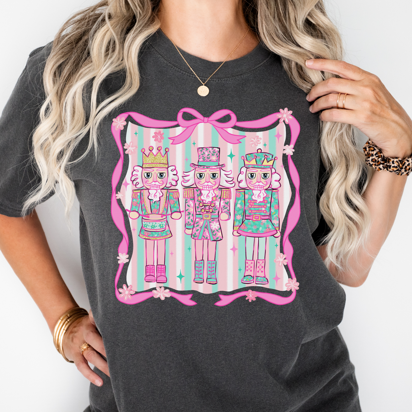 Coquette striped nutcracker trio tshirt