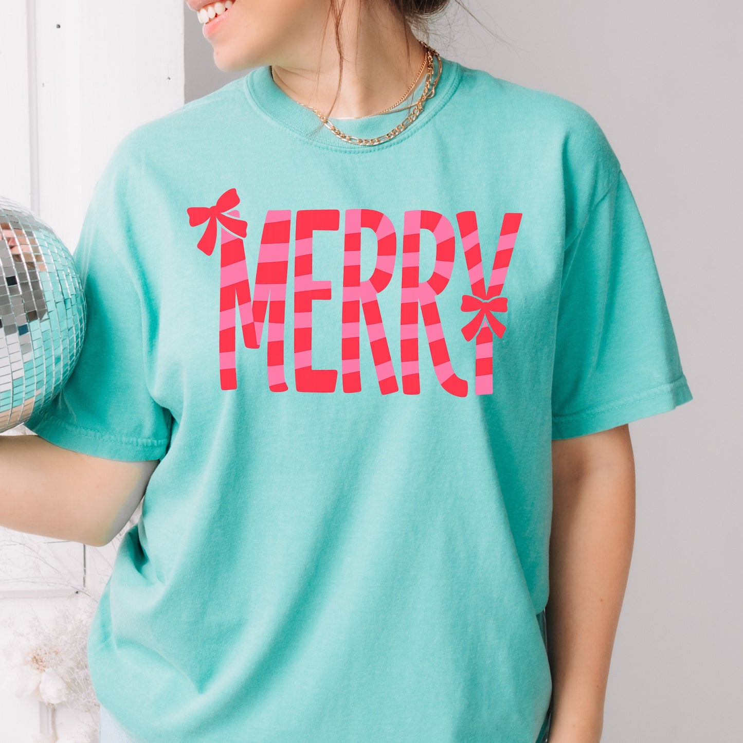 Merry Striped Coquette tshirt