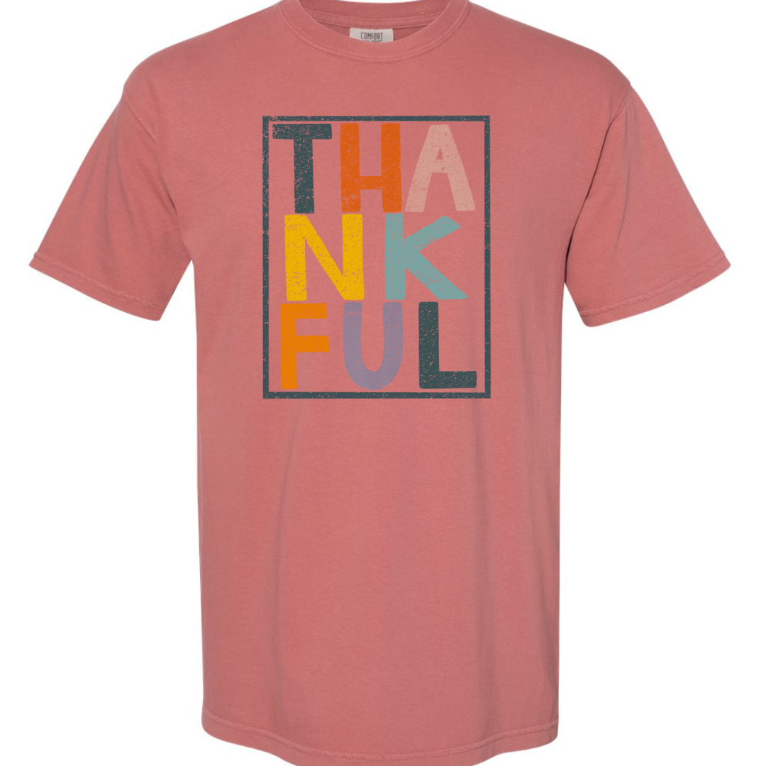 Rectangular Thankful Women's Fall tshirt