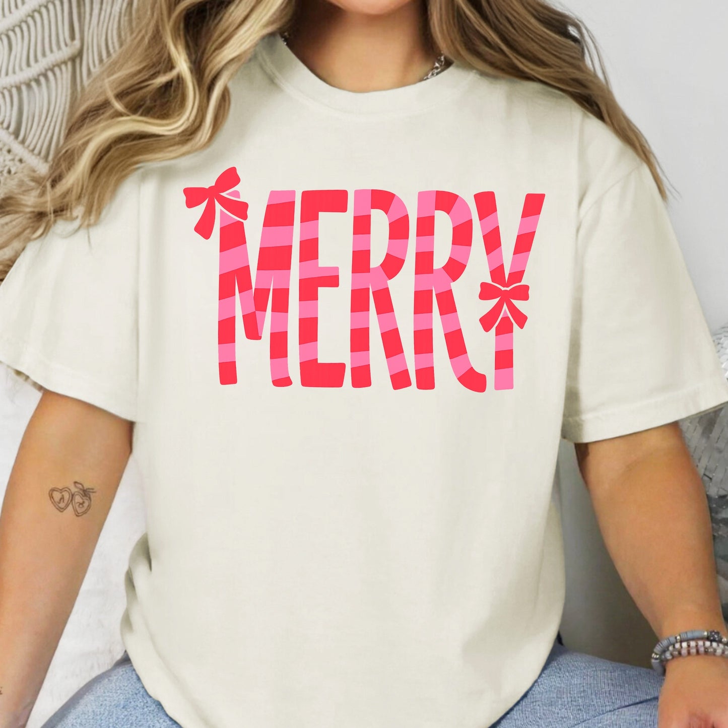 Merry Striped Coquette tshirt