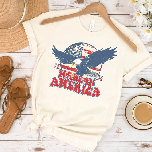 Made in America Patriotic July 4th Tshirt
