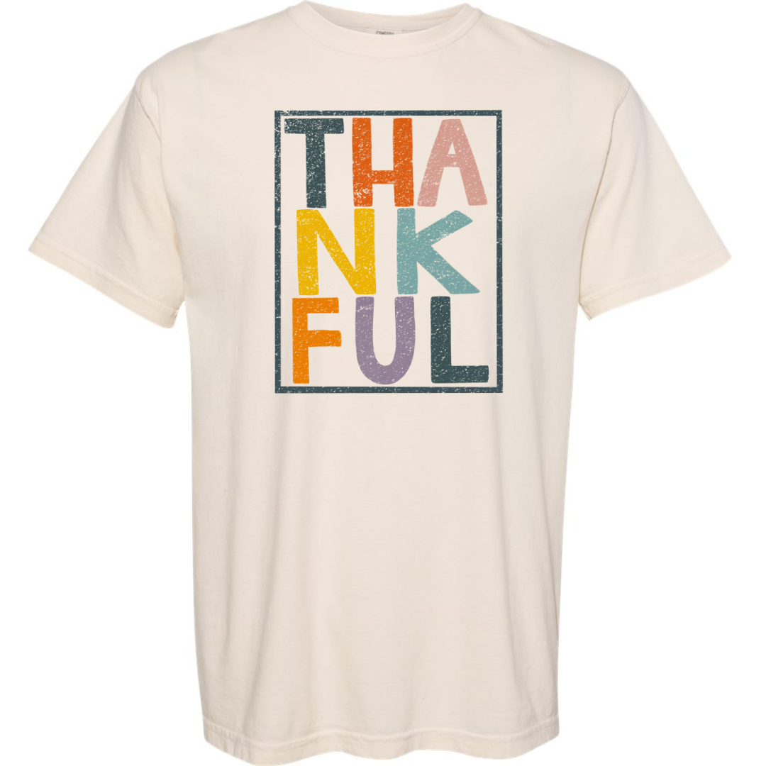Rectangular Thankful Women's Fall tshirt