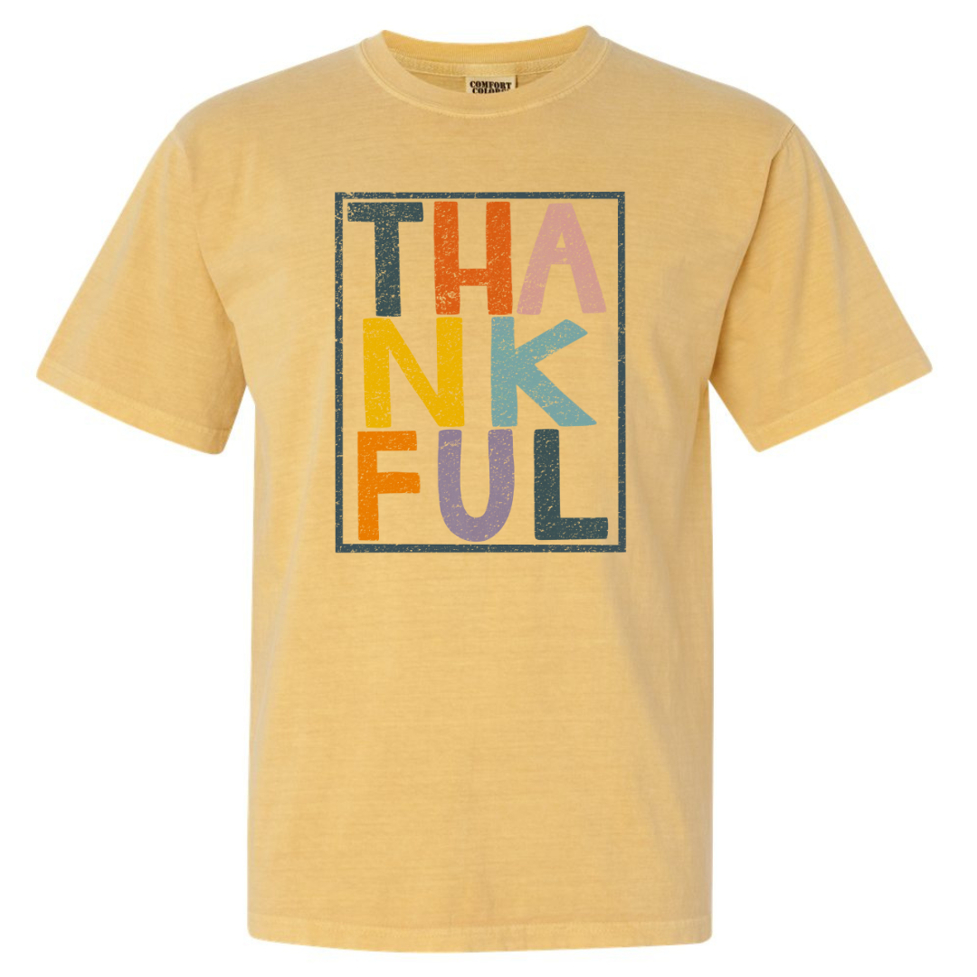 Rectangular Thankful Women's Fall tshirt