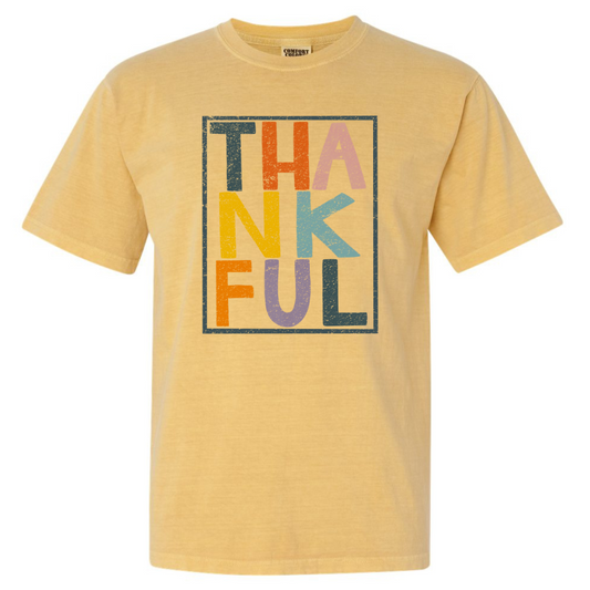 Rectangular Thankful Women's Fall tshirt