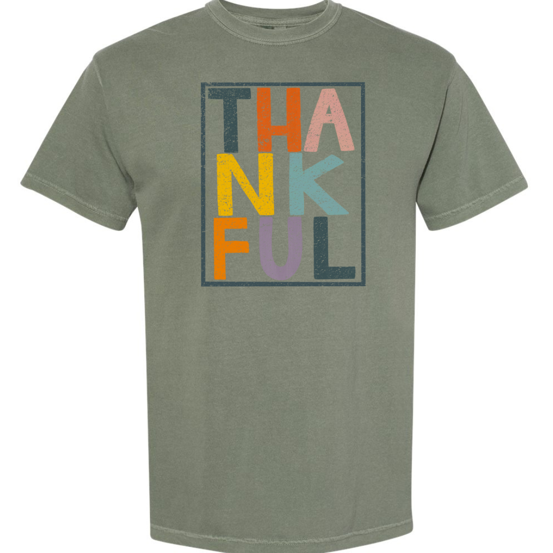 Rectangular Thankful Women's Fall tshirt