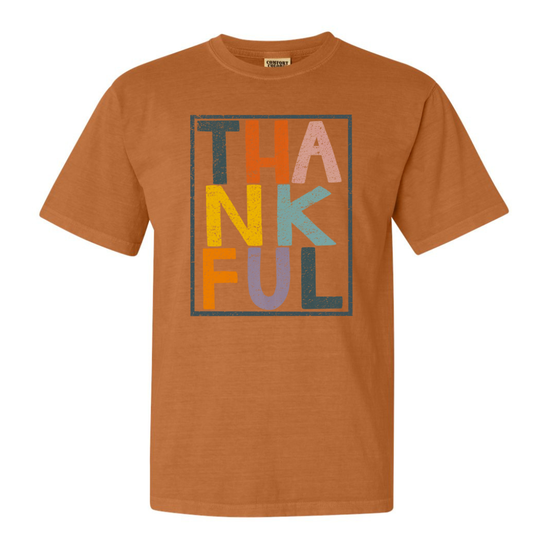 Rectangular Thankful Women's Fall tshirt