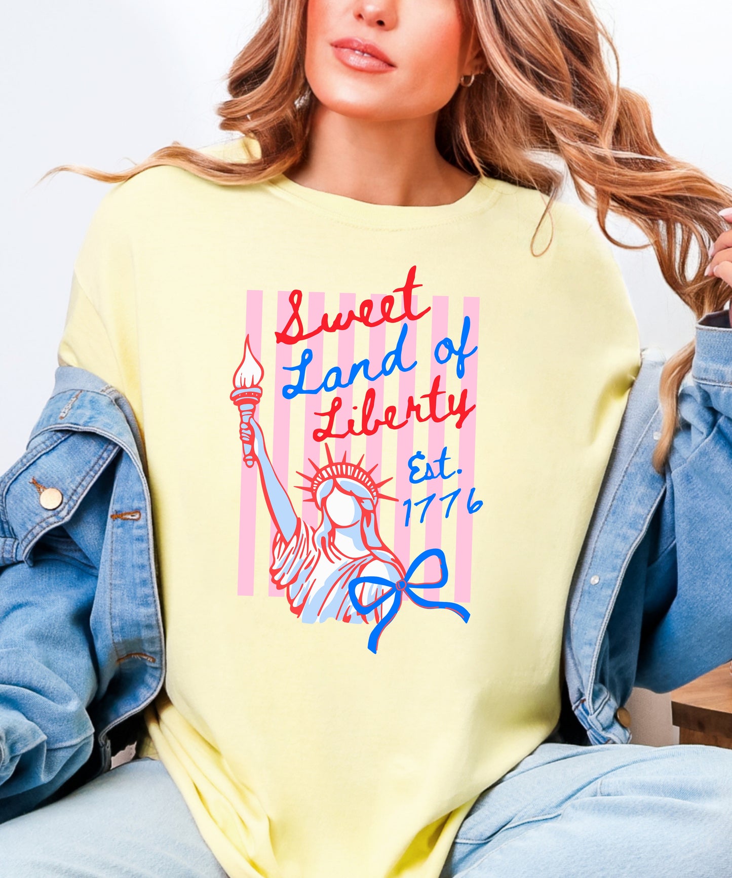 Sweet Land of Liberty Statue of Liberty T-Shirt | Patriotic Comfort Colors Tee