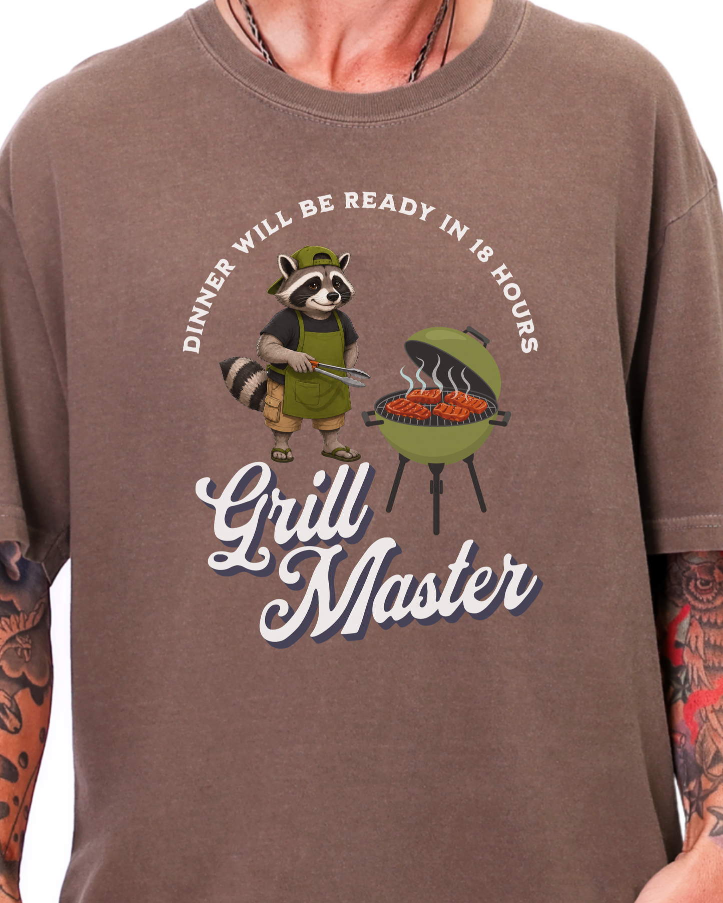 Grill Master Raccoon Shirt, Funny BBQ Dad Shirt, Comfort Colors Father’s Day Tee, Grill Dad Shirt, Cookout Gift for Dad