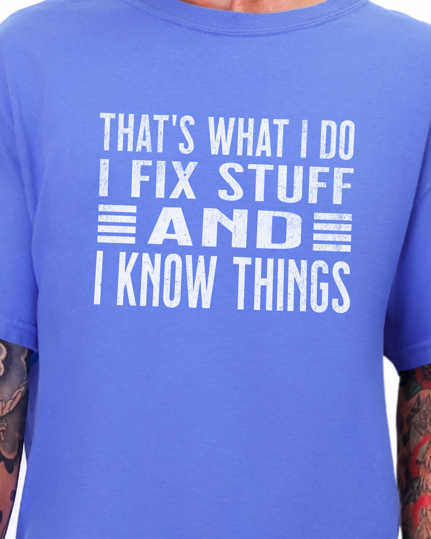 Funny Dad Shirt, I Fix Stuff and I Know Things Shirt, Comfort Colors Men’s Tee, Handyman Shirt, Father’s Day Gift for Dad