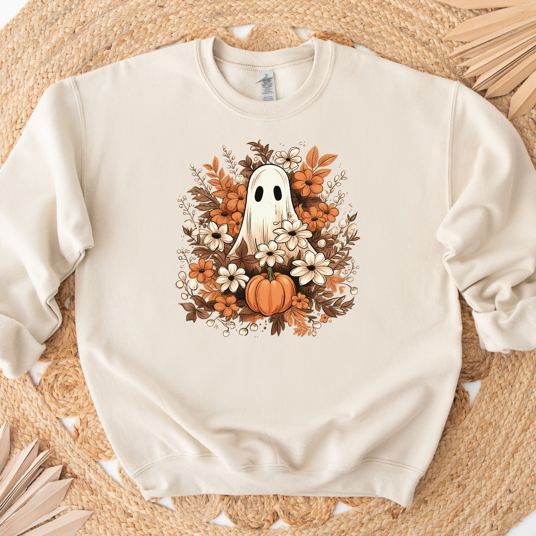 Ghost Floral Fall Sweatshirt