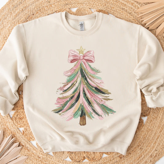 Coquette Christmas Tree Sweatshirt