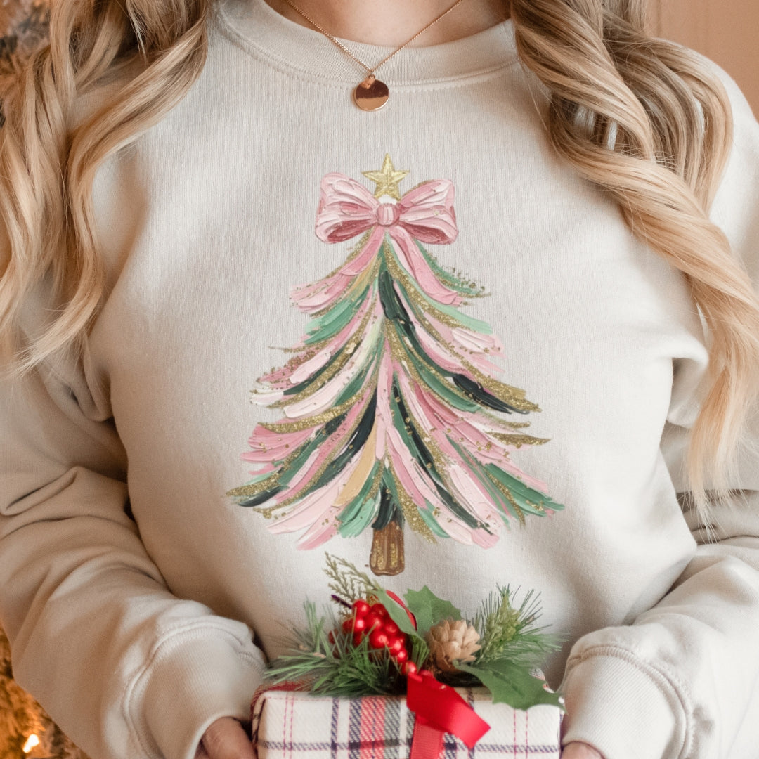 Coquette Christmas Tree Sweatshirt