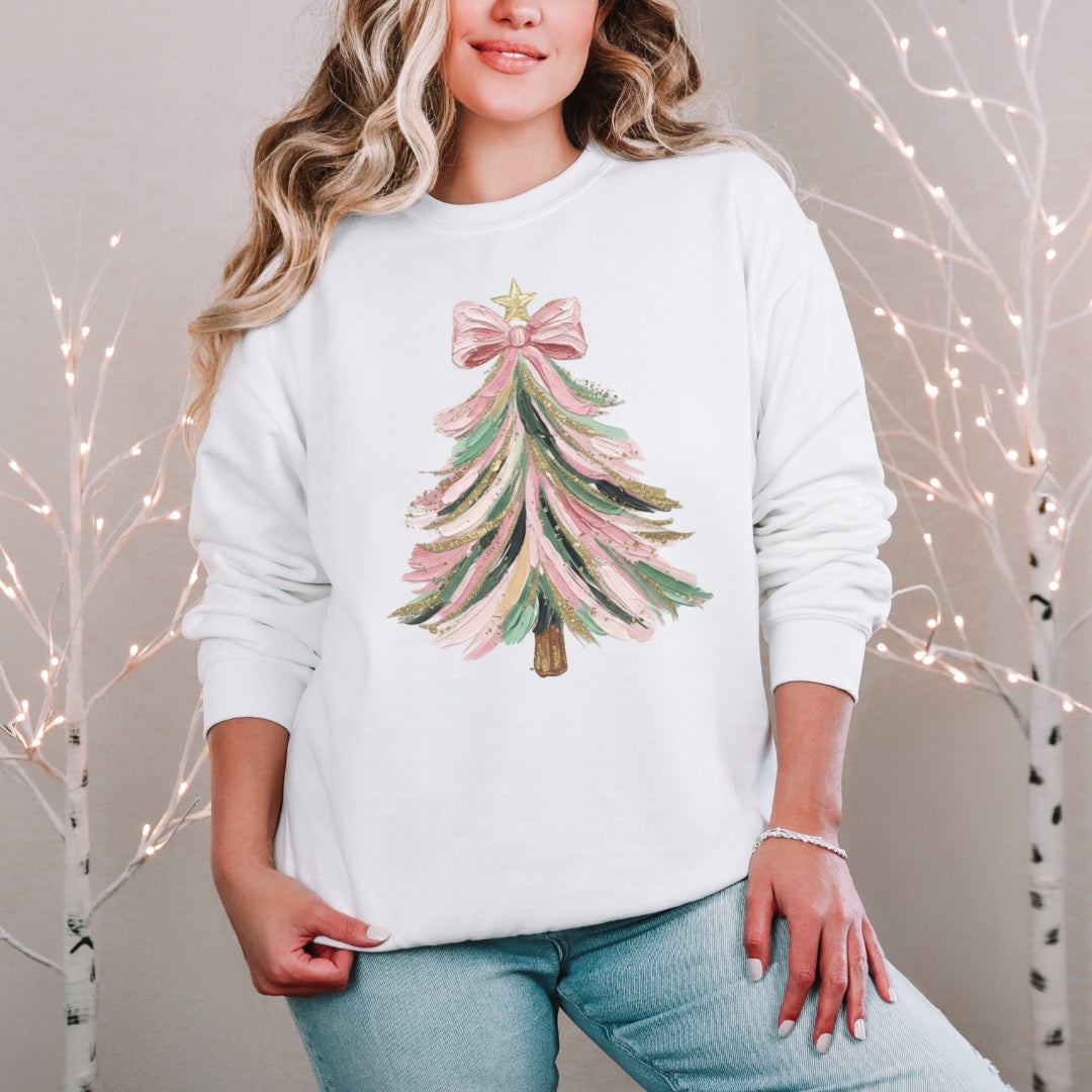 Coquette Christmas Tree Sweatshirt