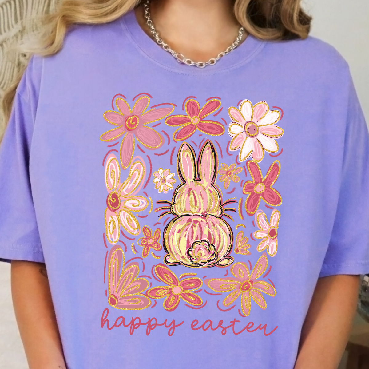 He Is Risen Matthew 28:6 Easter graphic Comfort Colors T-shirt in Violet