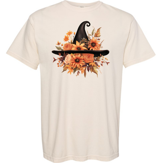 Witch Hat Floral Fall Tshirt