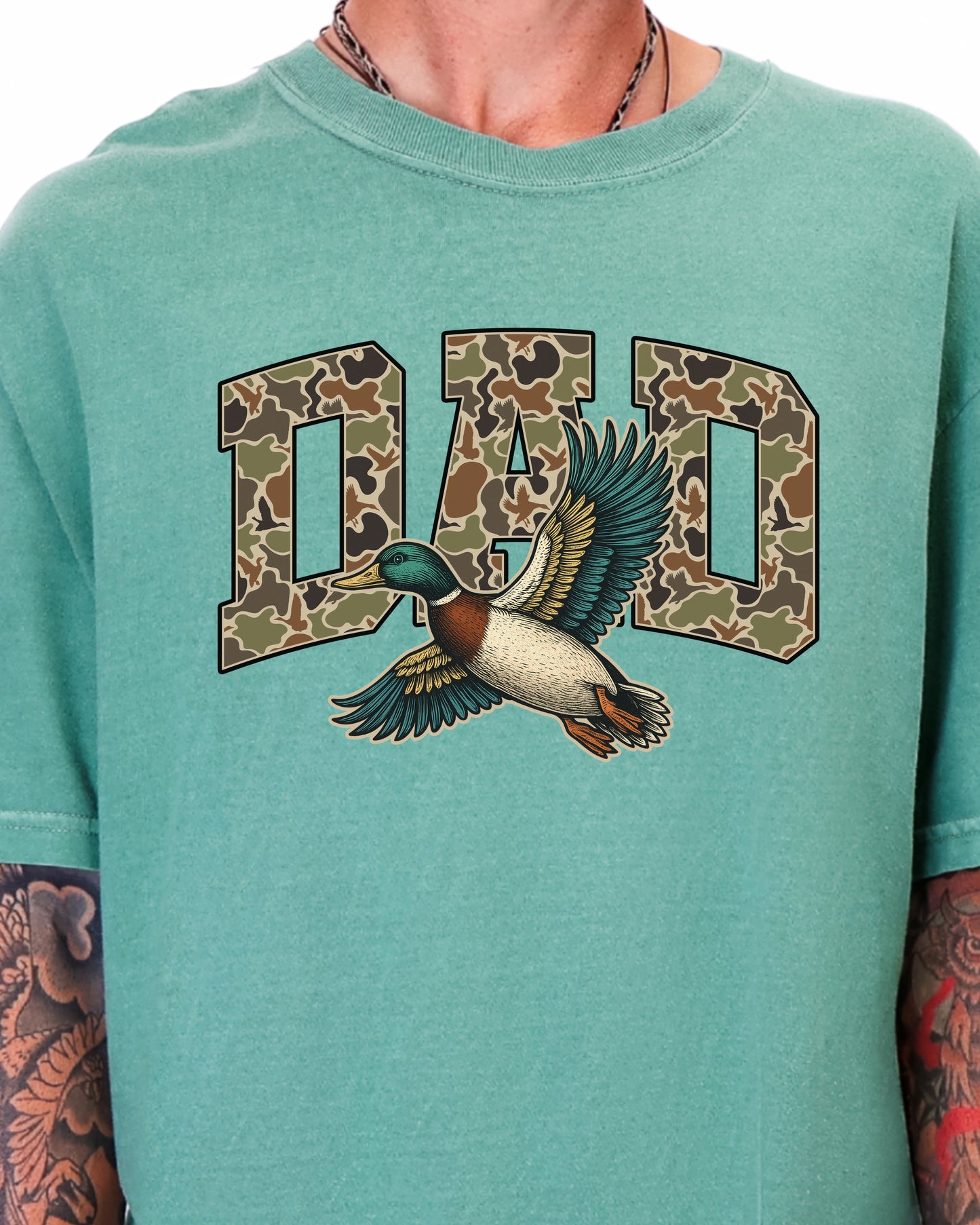 Camo Duck Dad Shirt | Duck Hunting Father’s Day Gift | Outdoorsman Dad Tee | Hunting Dad Shirt