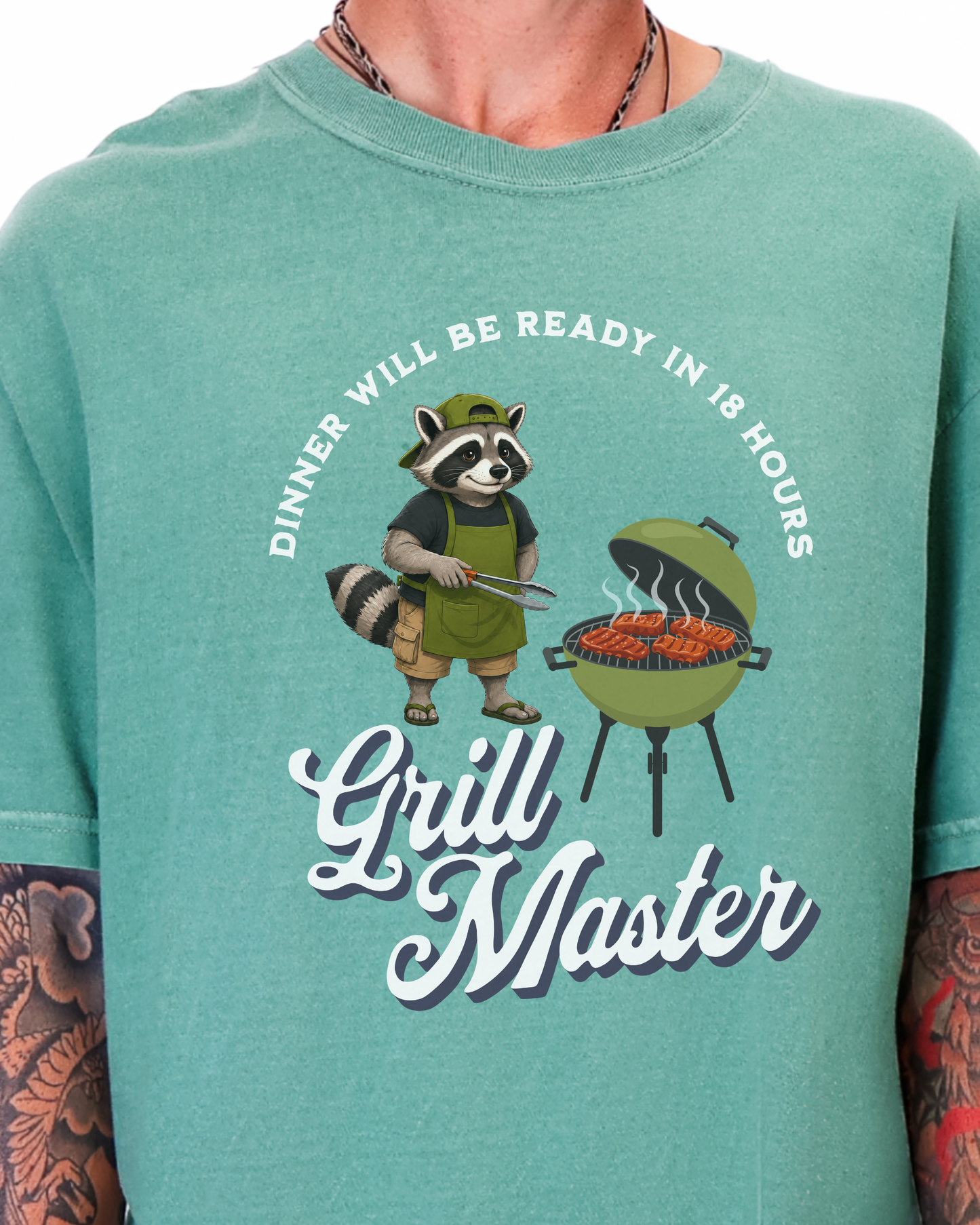 Grill Master Raccoon Shirt, Funny BBQ Dad Shirt, Comfort Colors Father’s Day Tee, Grill Dad Shirt, Cookout Gift for Dad