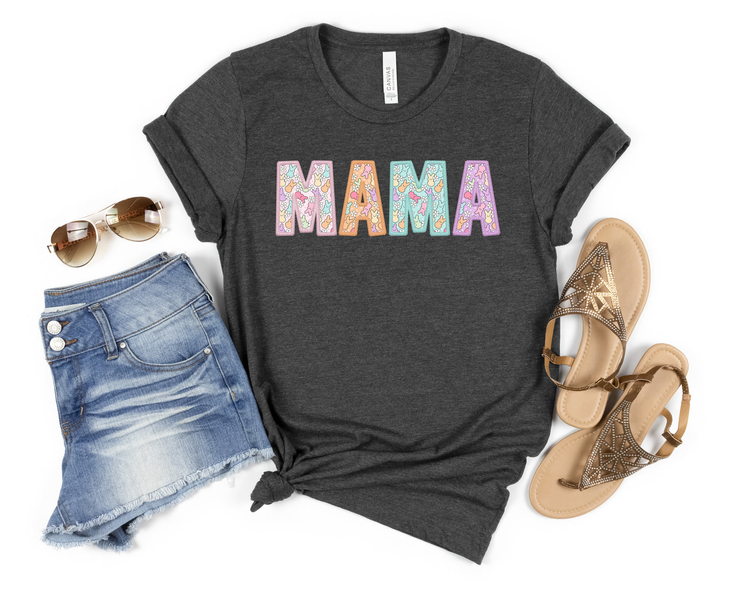 Mama Easter Pastel Colored Women's Graphic Tee