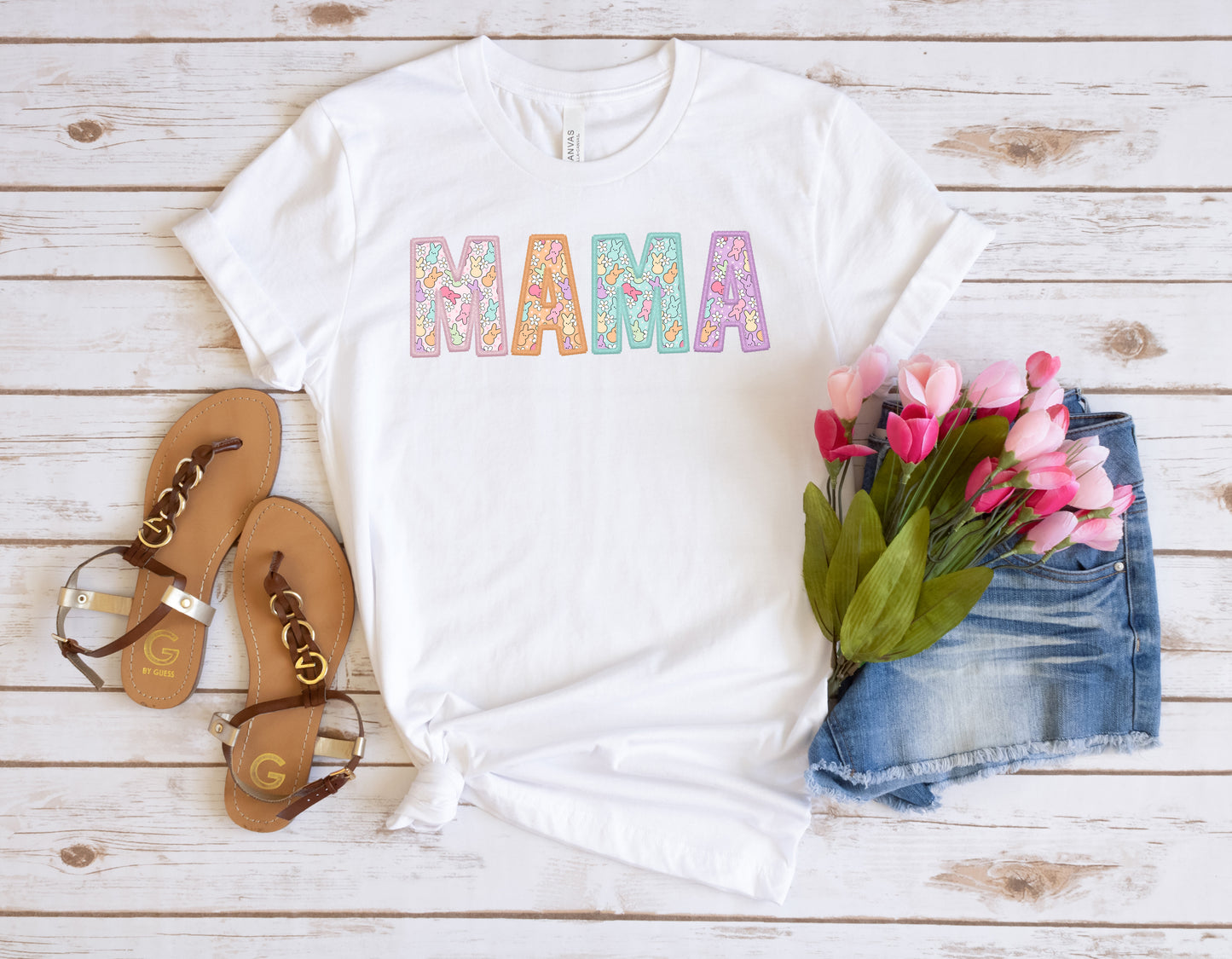 Mama Easter Pastel Colored Women's Graphic Tee