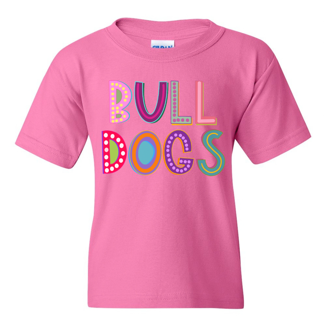 marquee bulldogs youth t shirt 5000b -azalia- flatlay