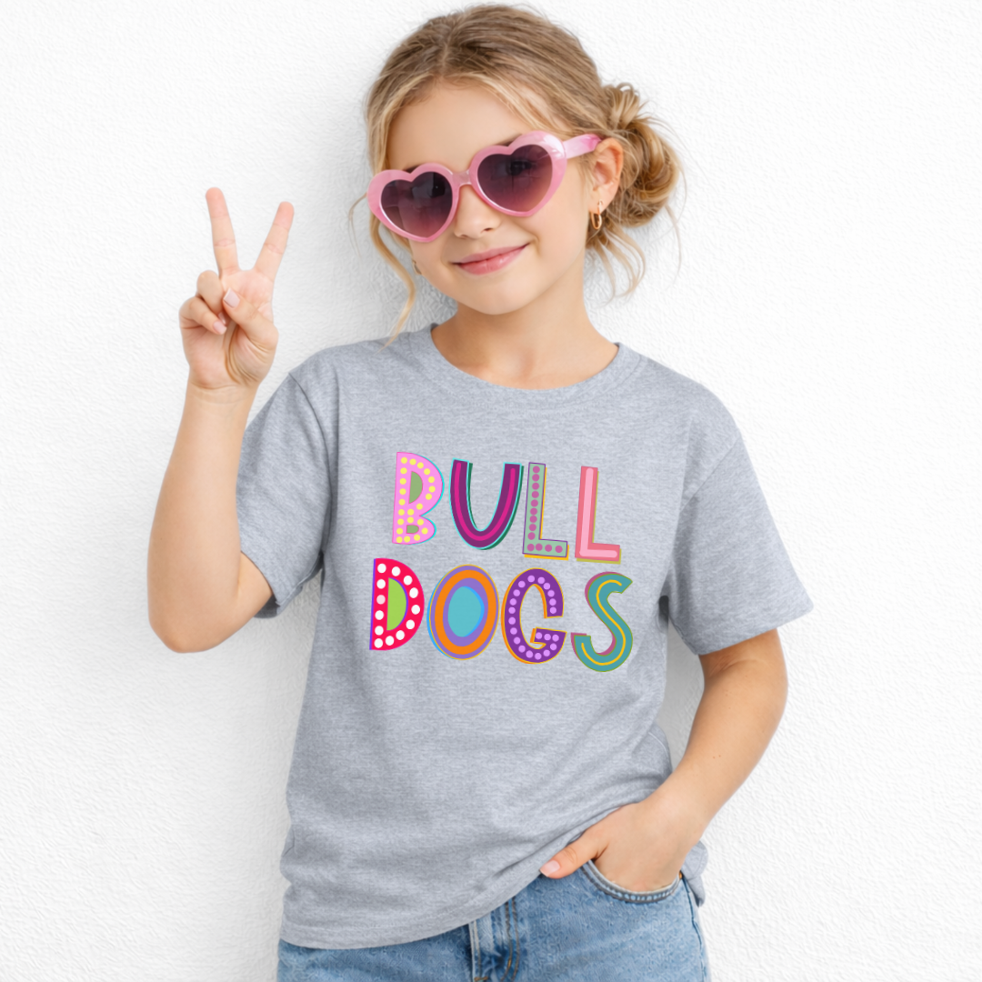 marquee bulldogs youth t shirt 5000b - grey - girl lifestyle