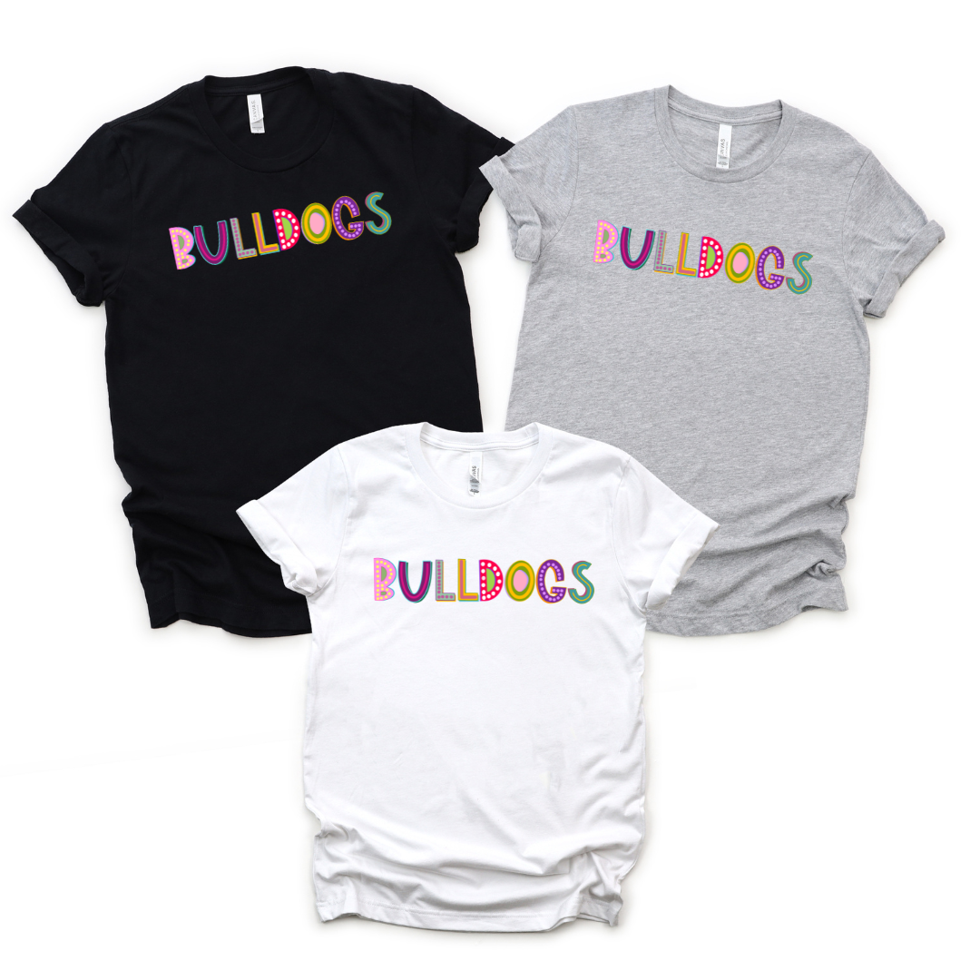 Bulldogs Marquee Letters Unisex Graphic Tee