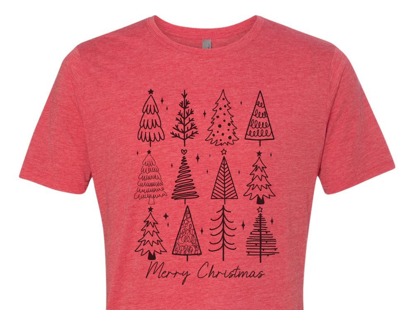 Christmas Tree Doodle Art T-Shirt