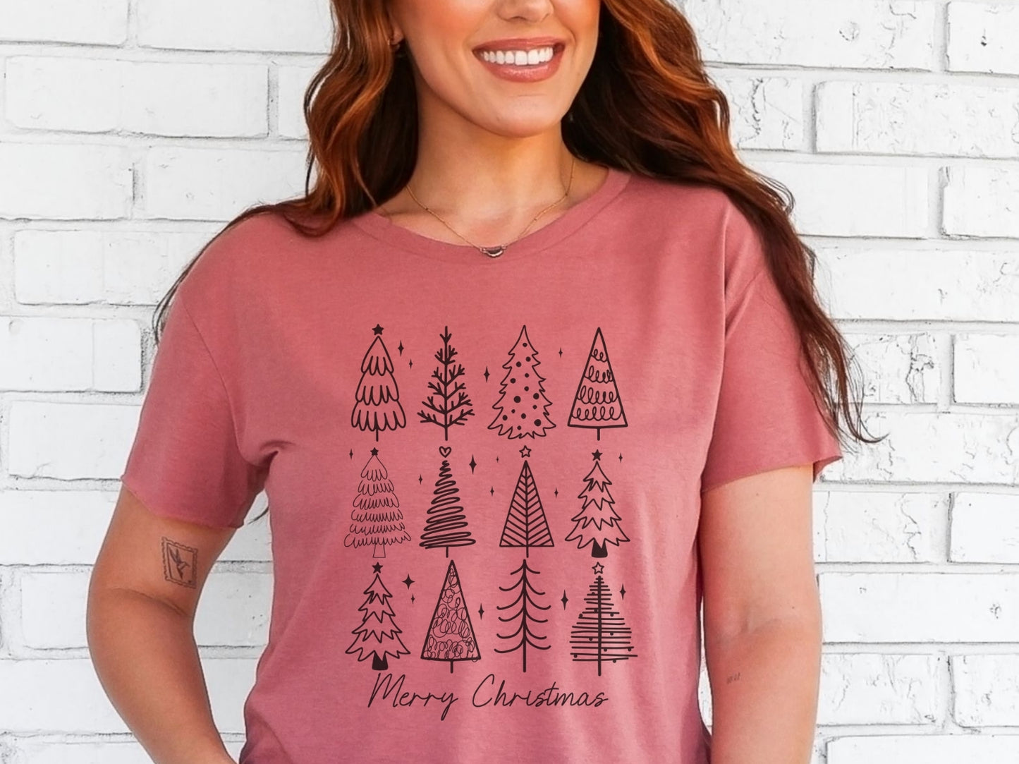 Christmas Tree Doodle Art T-Shirt