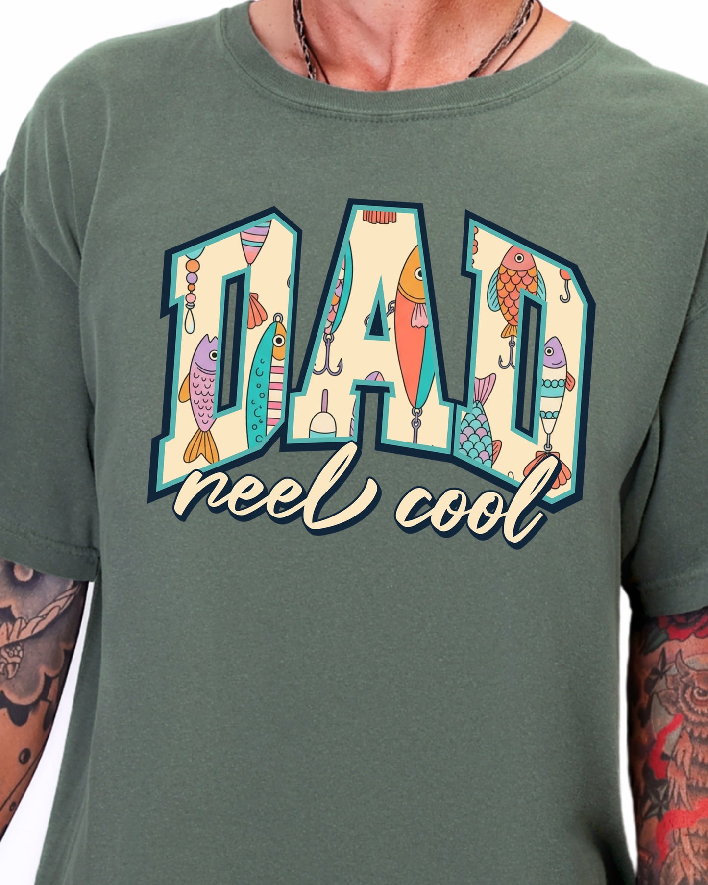 Reel Cool Dad Shirt, Fishing Dad Shirt, Fathers Day Gift for Dad, Fishing Lure Shirt, Lake Dad Tee, Gift for Grandpa, Husband Gift