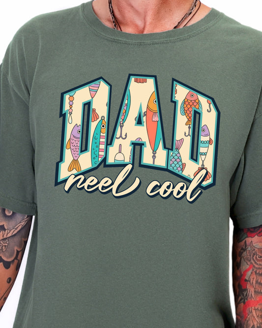 Reel Cool Dad Shirt, Fishing Dad Shirt, Fathers Day Gift for Dad, Fishing Lure Shirt, Lake Dad Tee, Gift for Grandpa, Husband Gift