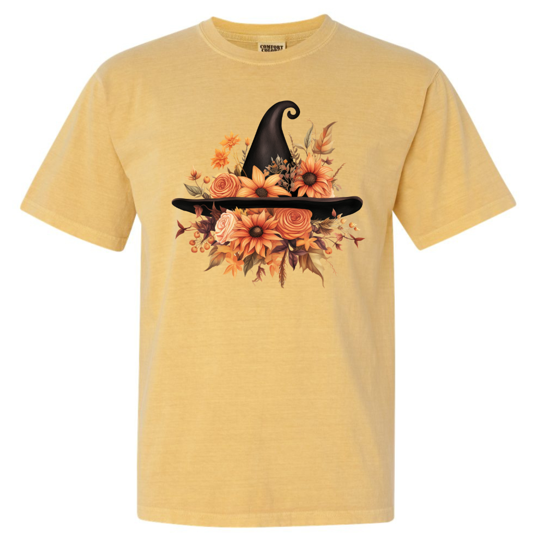 Witch Hat Floral Fall Tshirt