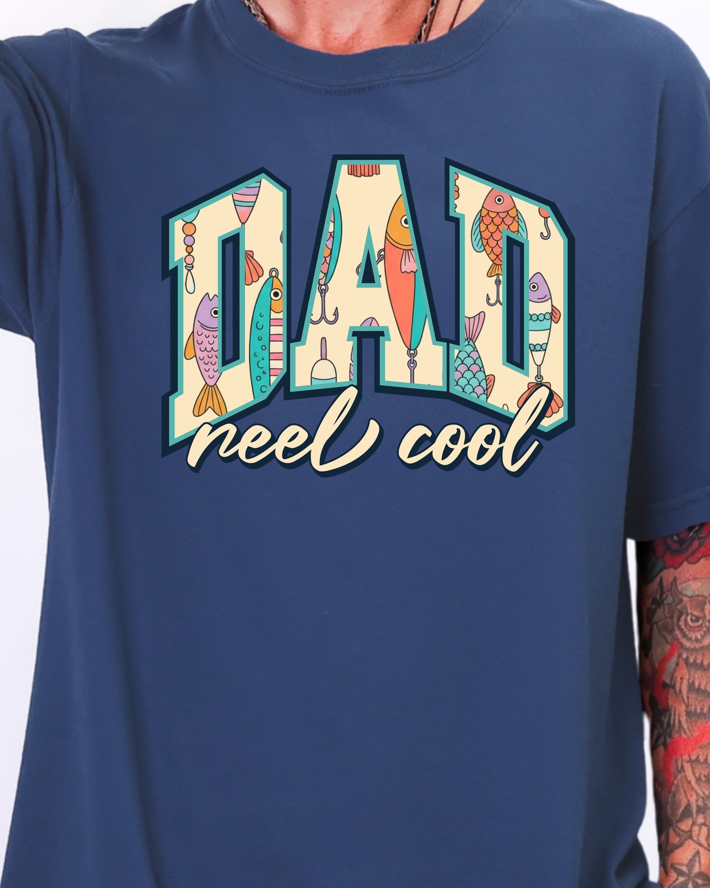 Reel Cool Dad Shirt, Fishing Dad Shirt, Fathers Day Gift for Dad, Fishing Lure Shirt, Lake Dad Tee, Gift for Grandpa, Husband Gift