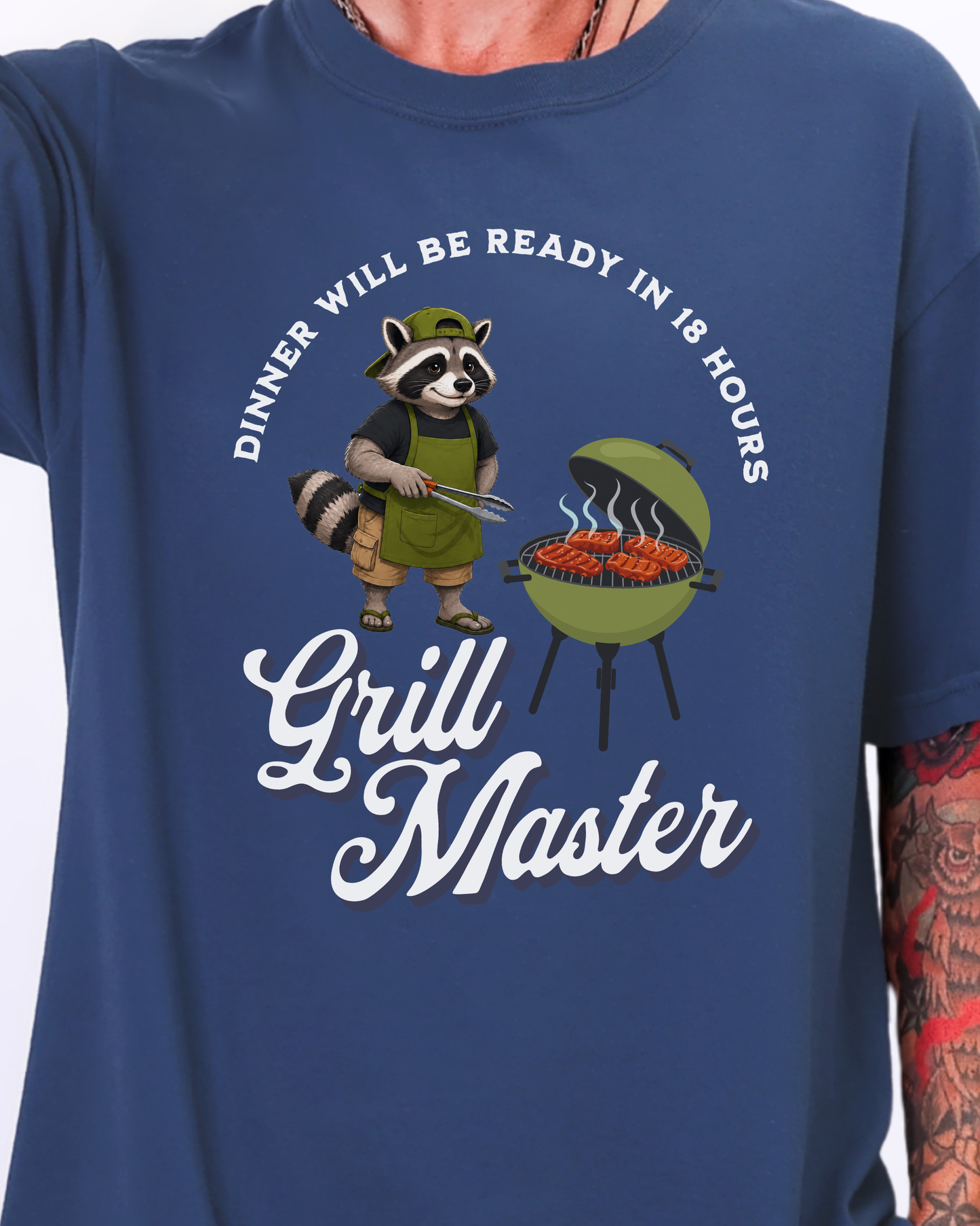 Grill Master Raccoon Shirt, Funny BBQ Dad Shirt, Comfort Colors Father’s Day Tee, Grill Dad Shirt, Cookout Gift for Dad