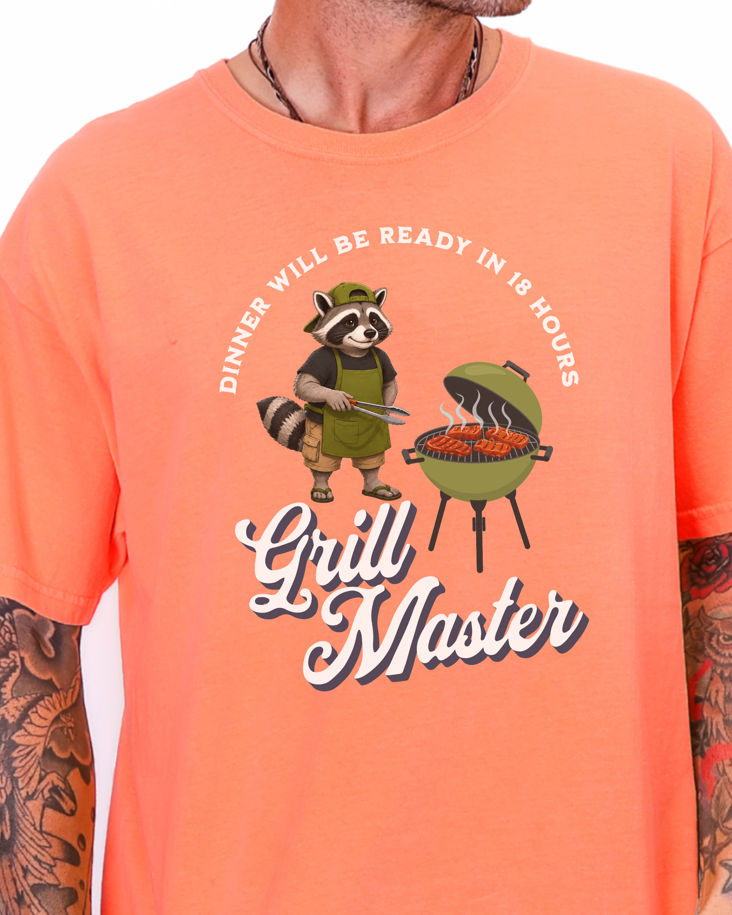 Grill Master Raccoon Shirt, Funny BBQ Dad Shirt, Comfort Colors Father’s Day Tee, Grill Dad Shirt, Cookout Gift for Dad