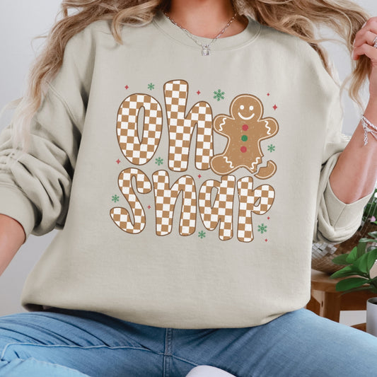 Oh Snap! Gingerbread Man Sweatshirt – Funny Christmas Crewneck