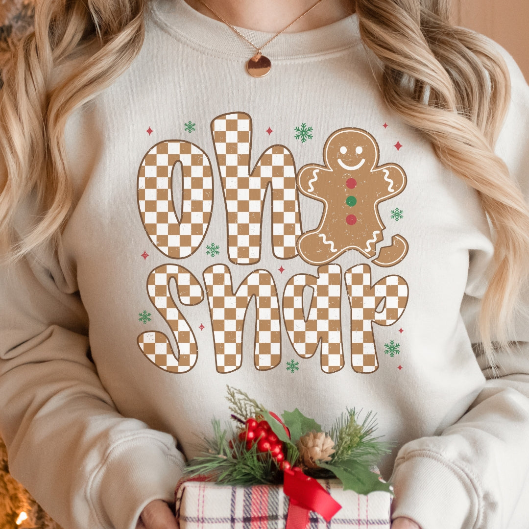 Oh Snap! Gingerbread Man Sweatshirt – Funny Christmas Crewneck