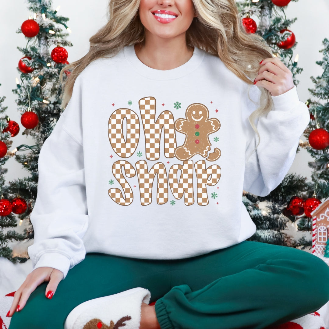 Oh Snap! Gingerbread Man Sweatshirt – Funny Christmas Crewneck