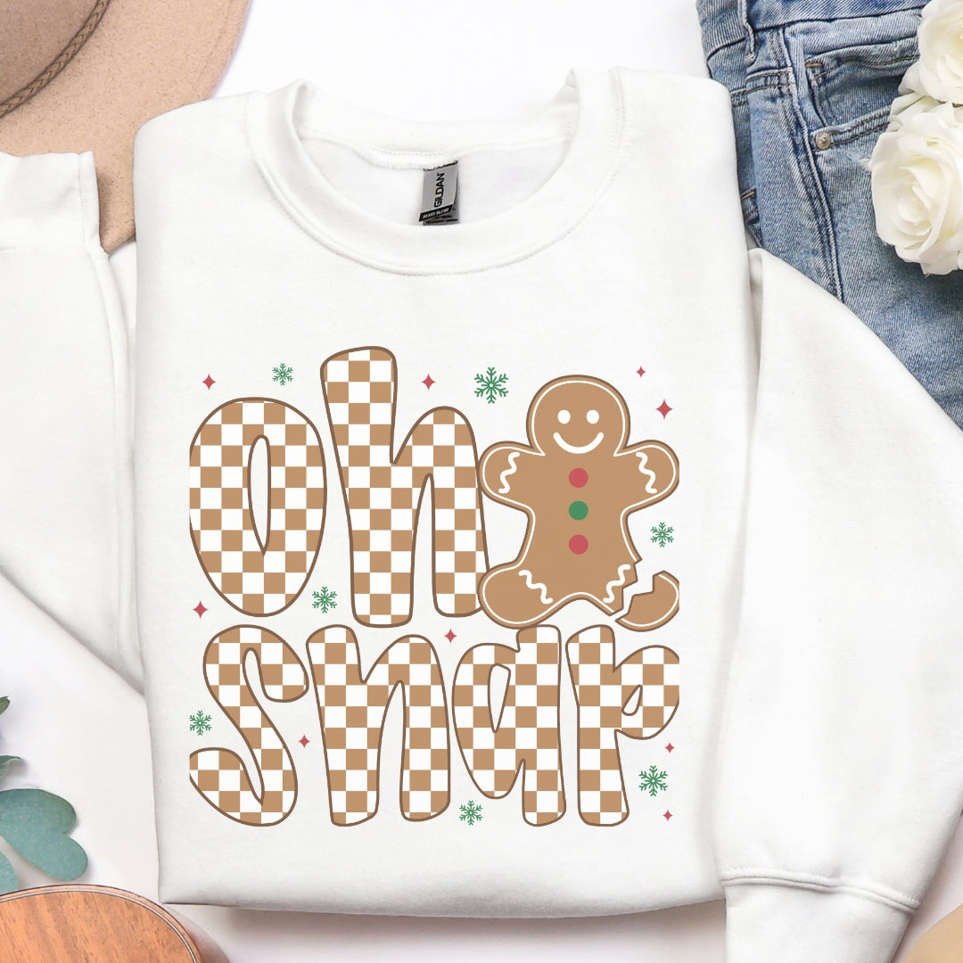 Oh Snap! Gingerbread Man Sweatshirt – Funny Christmas Crewneck