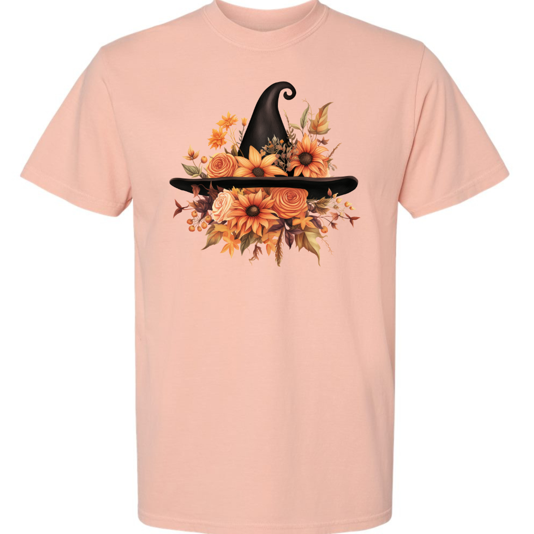 Witch Hat Floral Fall Tshirt