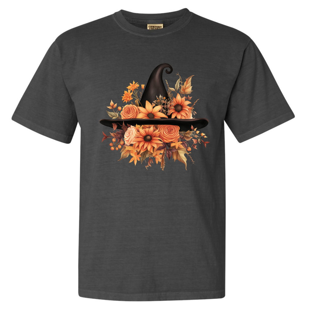 Witch Hat Floral Fall Tshirt