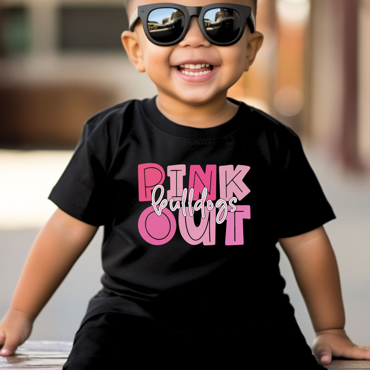 pink out bulldogs toddler t shirt rabbit skins  boy lifestyle
