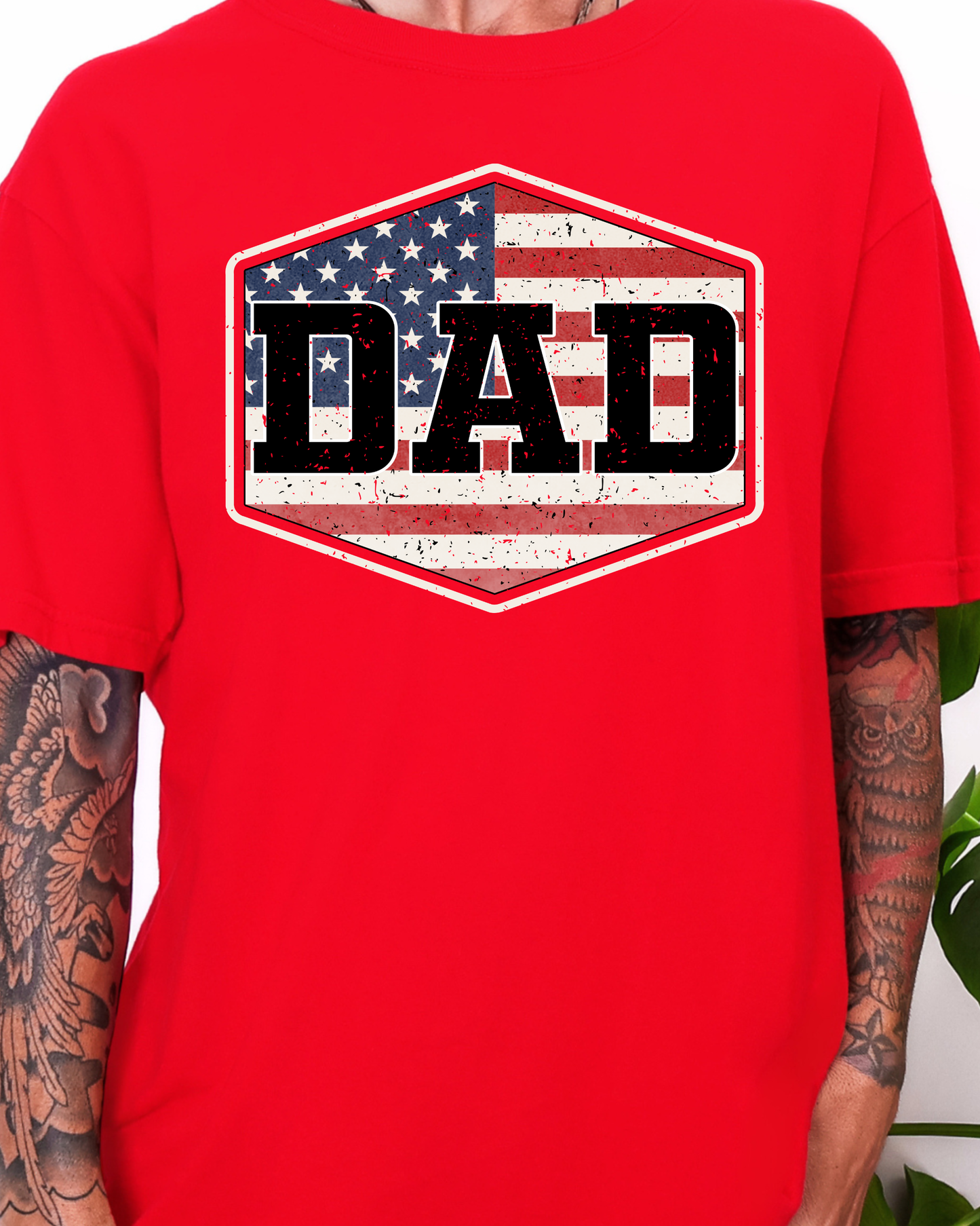 Patriotic Dad Shirt, Comfort Colors Dad Tee, Fathers Day Gift for Dad, American Flag Dad Shirt, 4th of July Dad Shirt