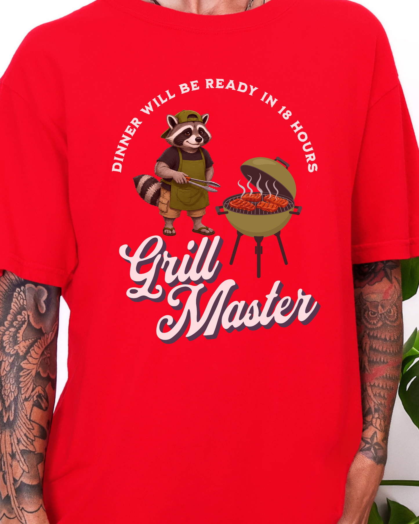 Grill Master Raccoon Shirt, Funny BBQ Dad Shirt, Comfort Colors Father’s Day Tee, Grill Dad Shirt, Cookout Gift for Dad