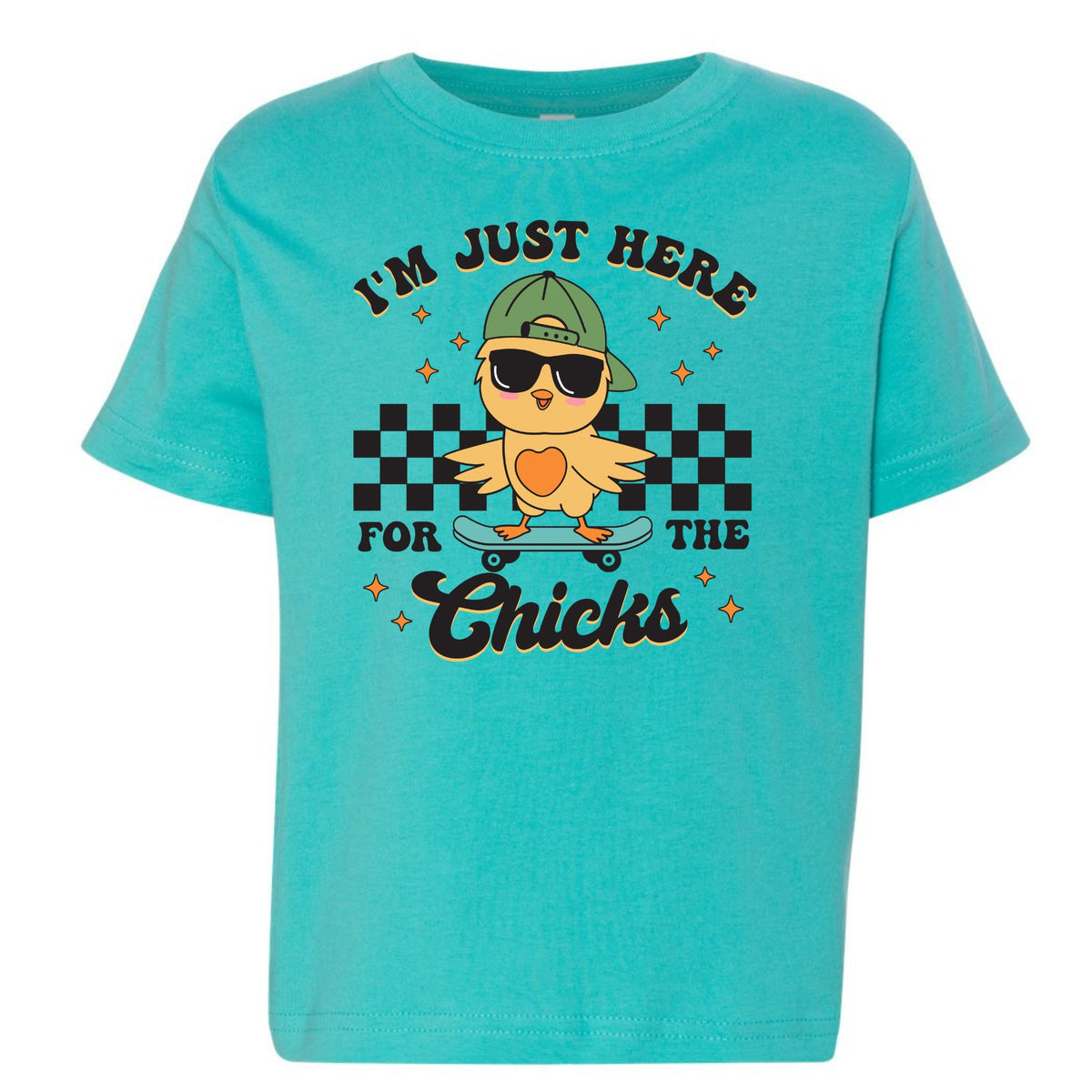 Rollin With My Peeps toddler graphic T-shirt in Caribbean