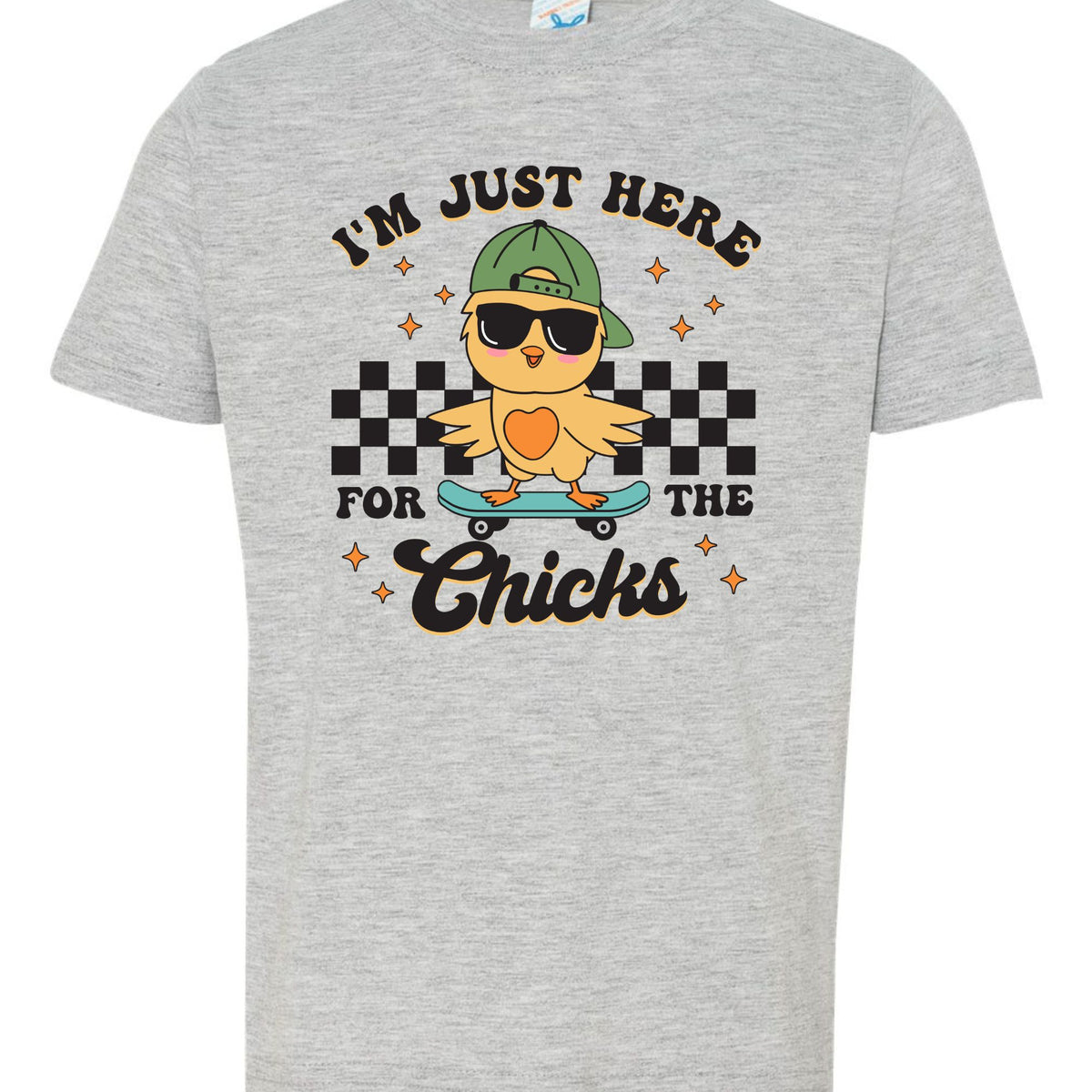 Rollin With My Peeps toddler graphic T-shirt in Heather Grey