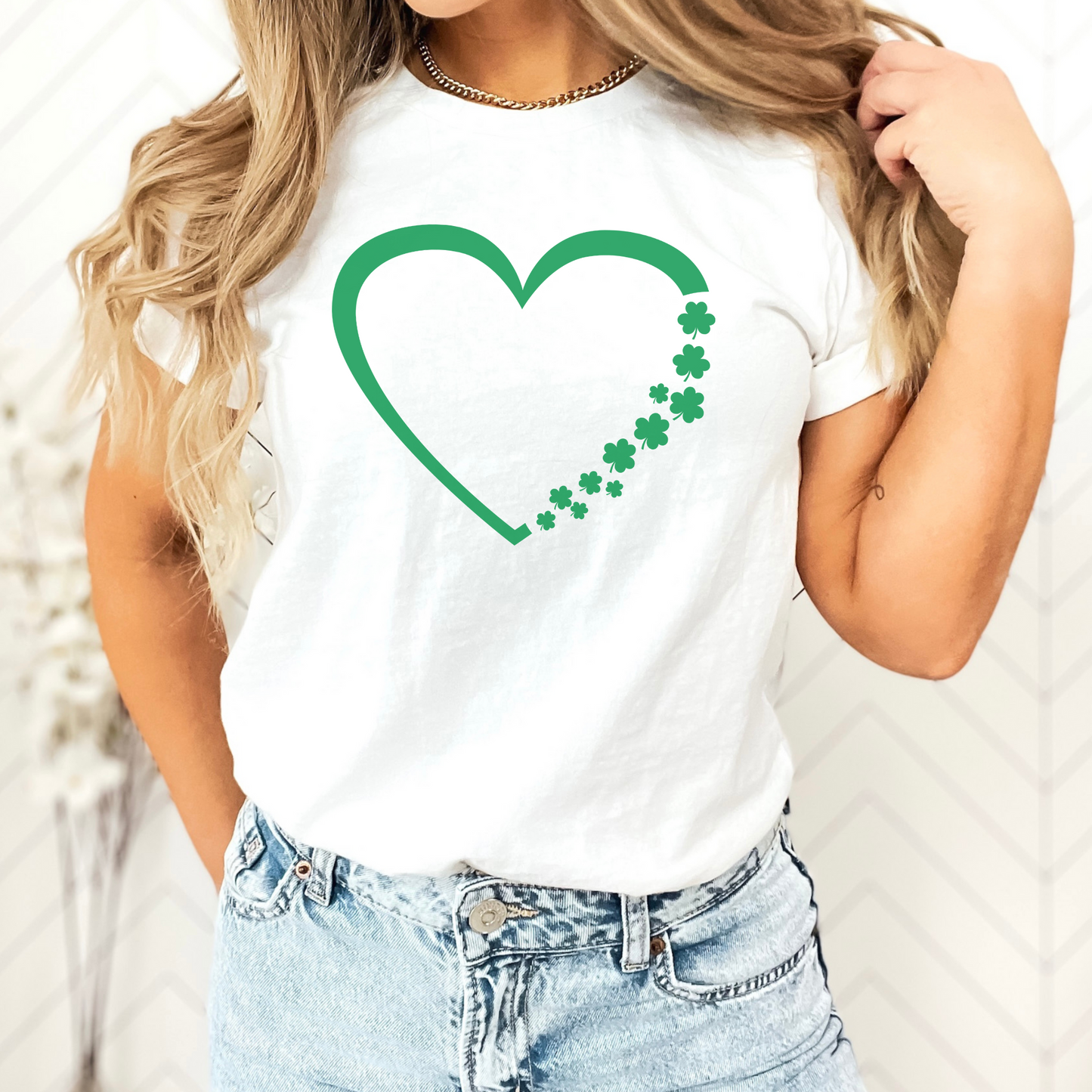 Clover Heart Saint Patrick's Day Women's Graphic Tee